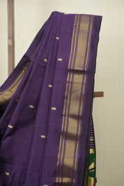 Purple Cotton Paithani Saree - SRPCPS783