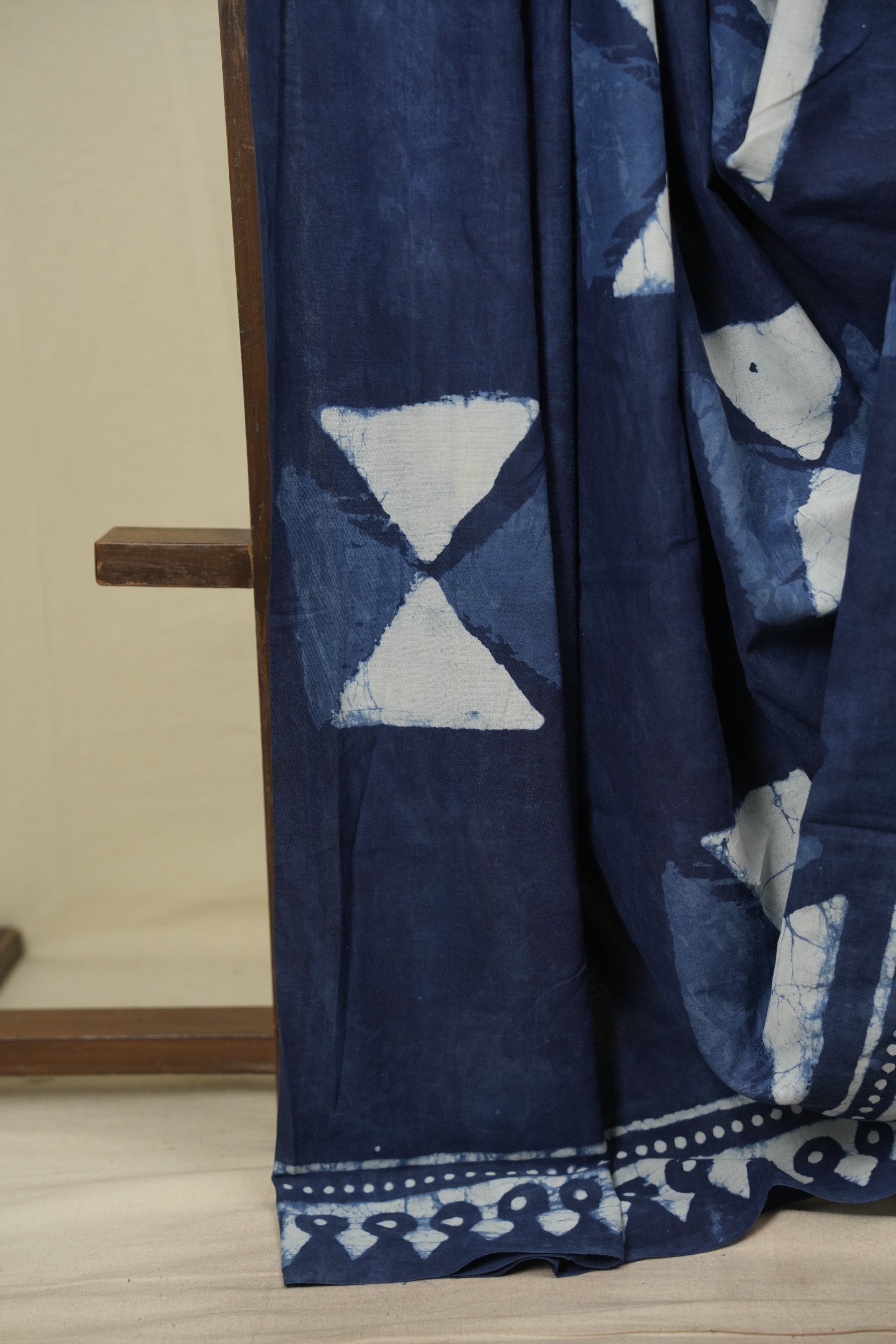Indigo HBP Cotton Saree - SRICS3792