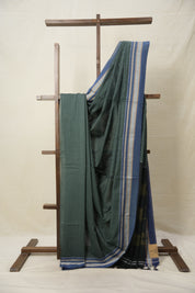 Teal Cotton Ilkal Saree  - SRTCIS665