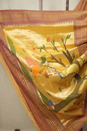 Brick Cotton Paithani Saree - SRBCPS784