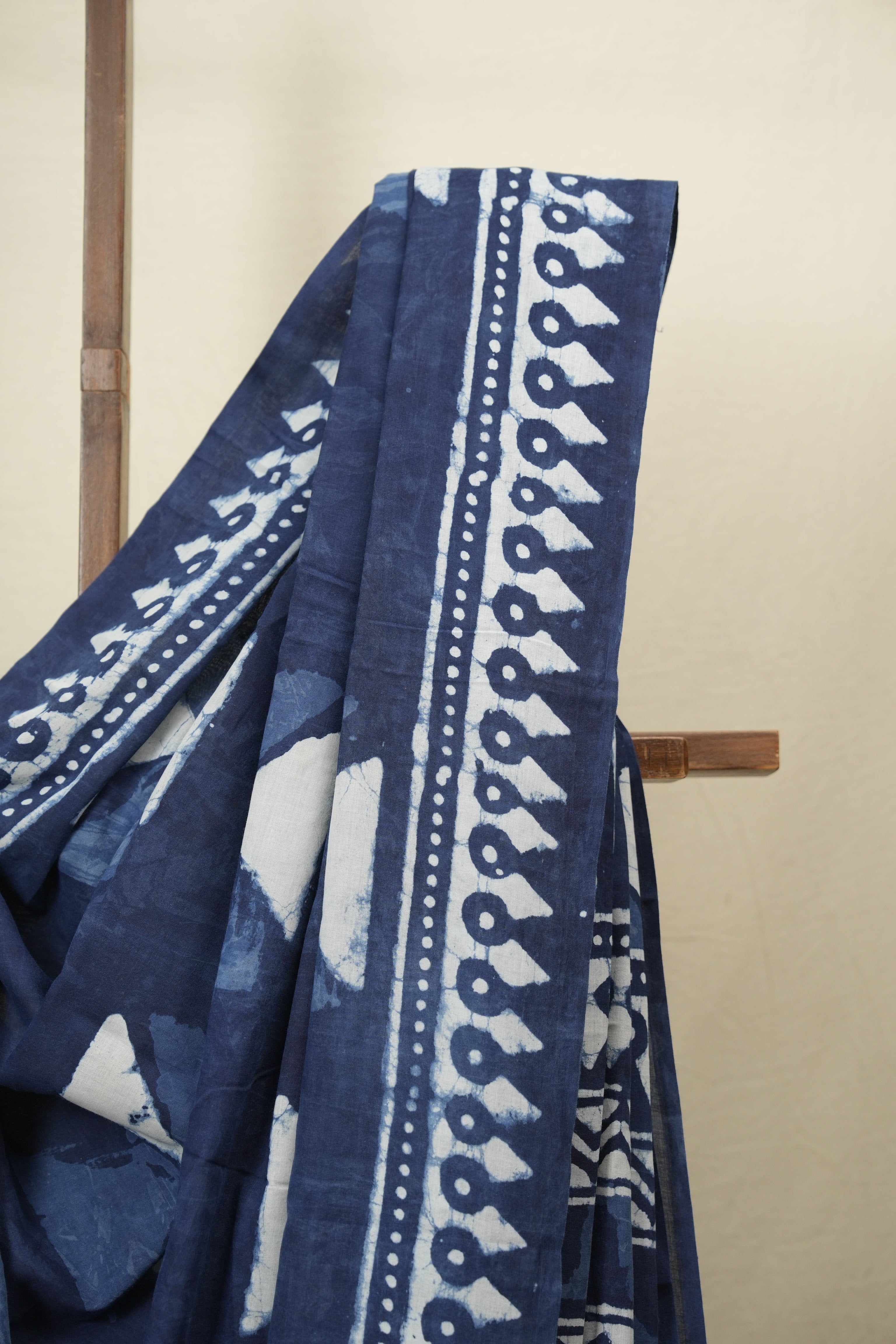 Indigo HBP Cotton Saree - SRICS3792