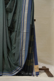 Teal Cotton Ilkal Saree  - SRTCIS665