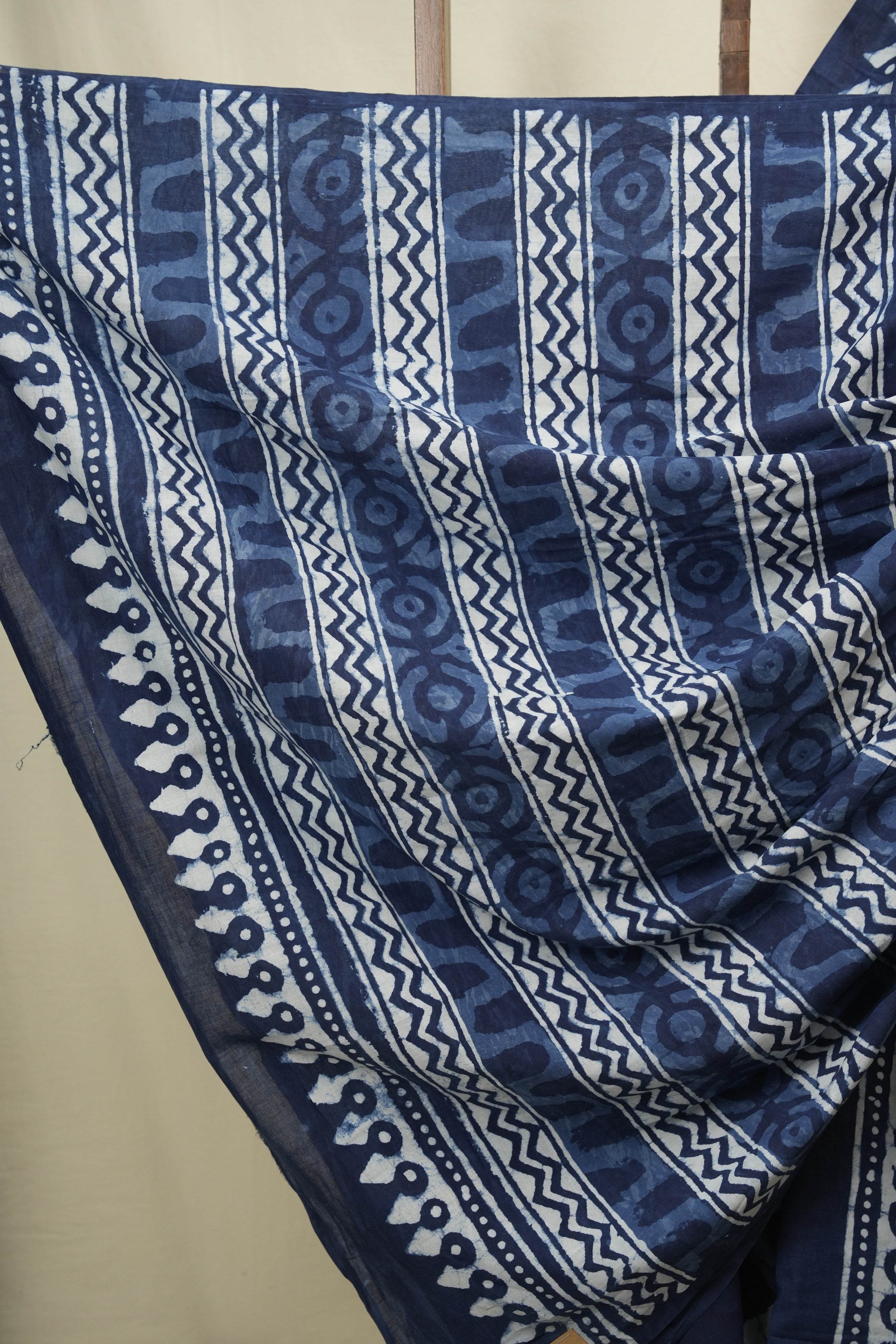 Indigo HBP Cotton Saree - SRICS3792