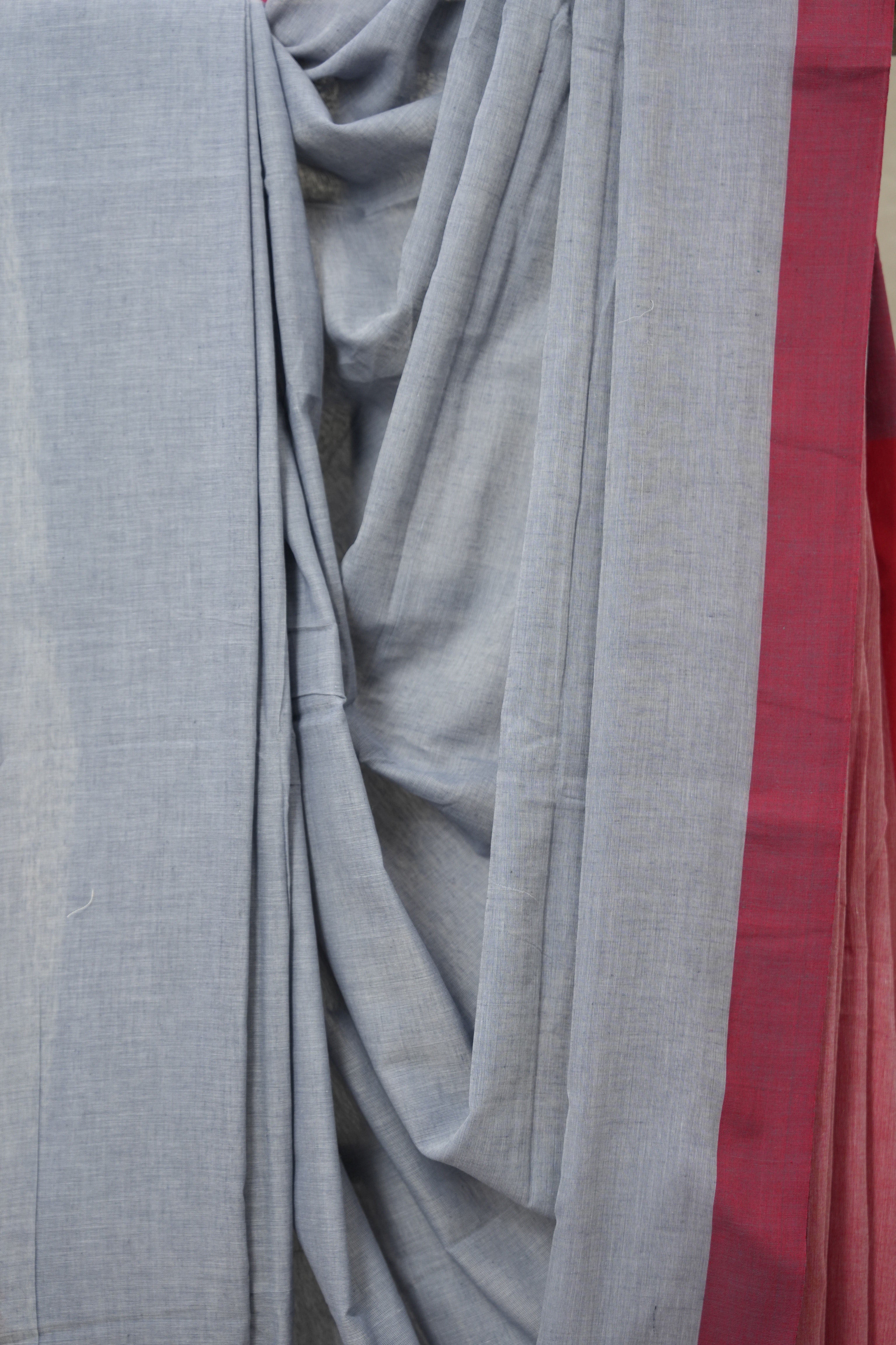 Grey Bengal Cotton Saree - SRGBCS162