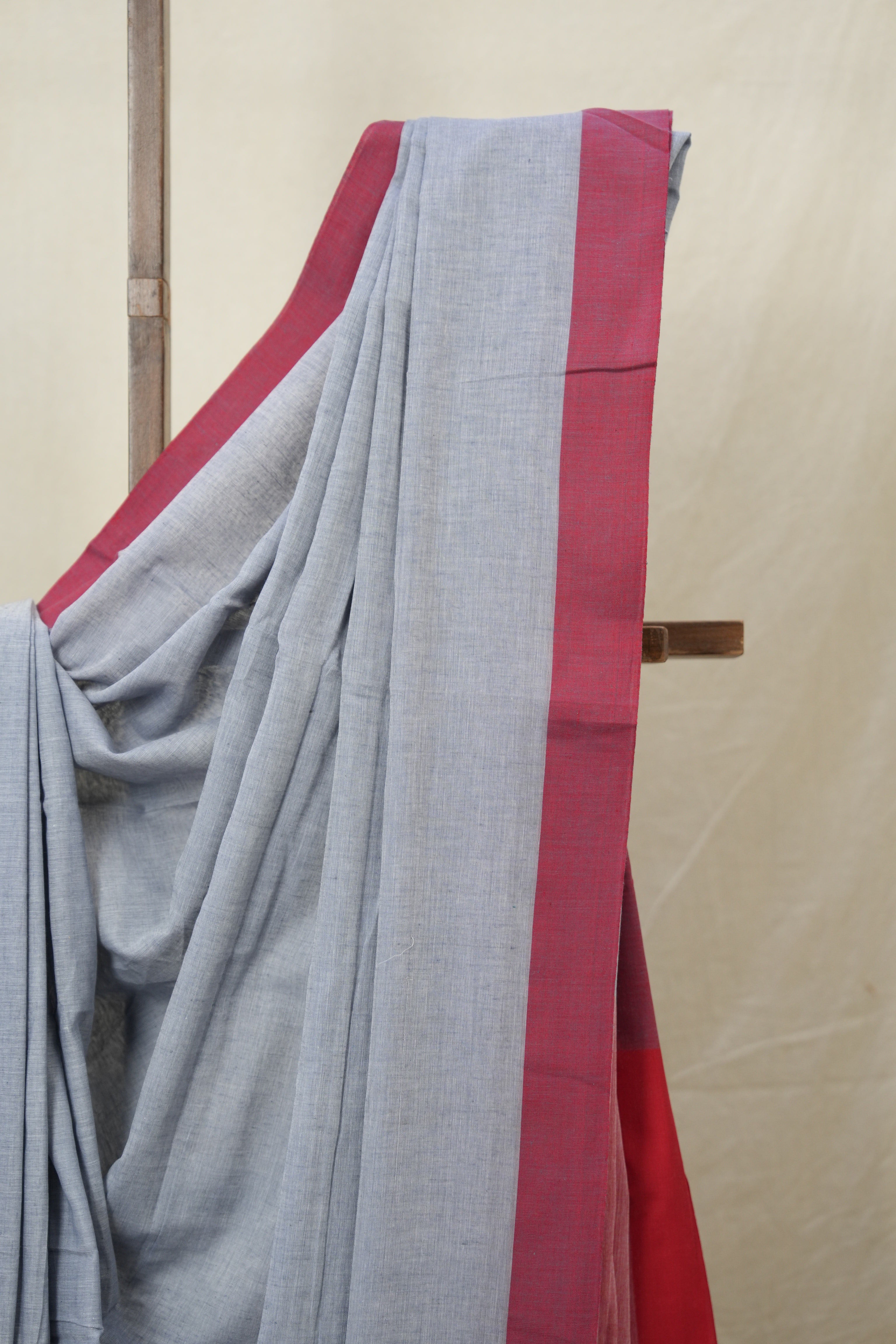 Grey Bengal Cotton Saree - SRGBCS162