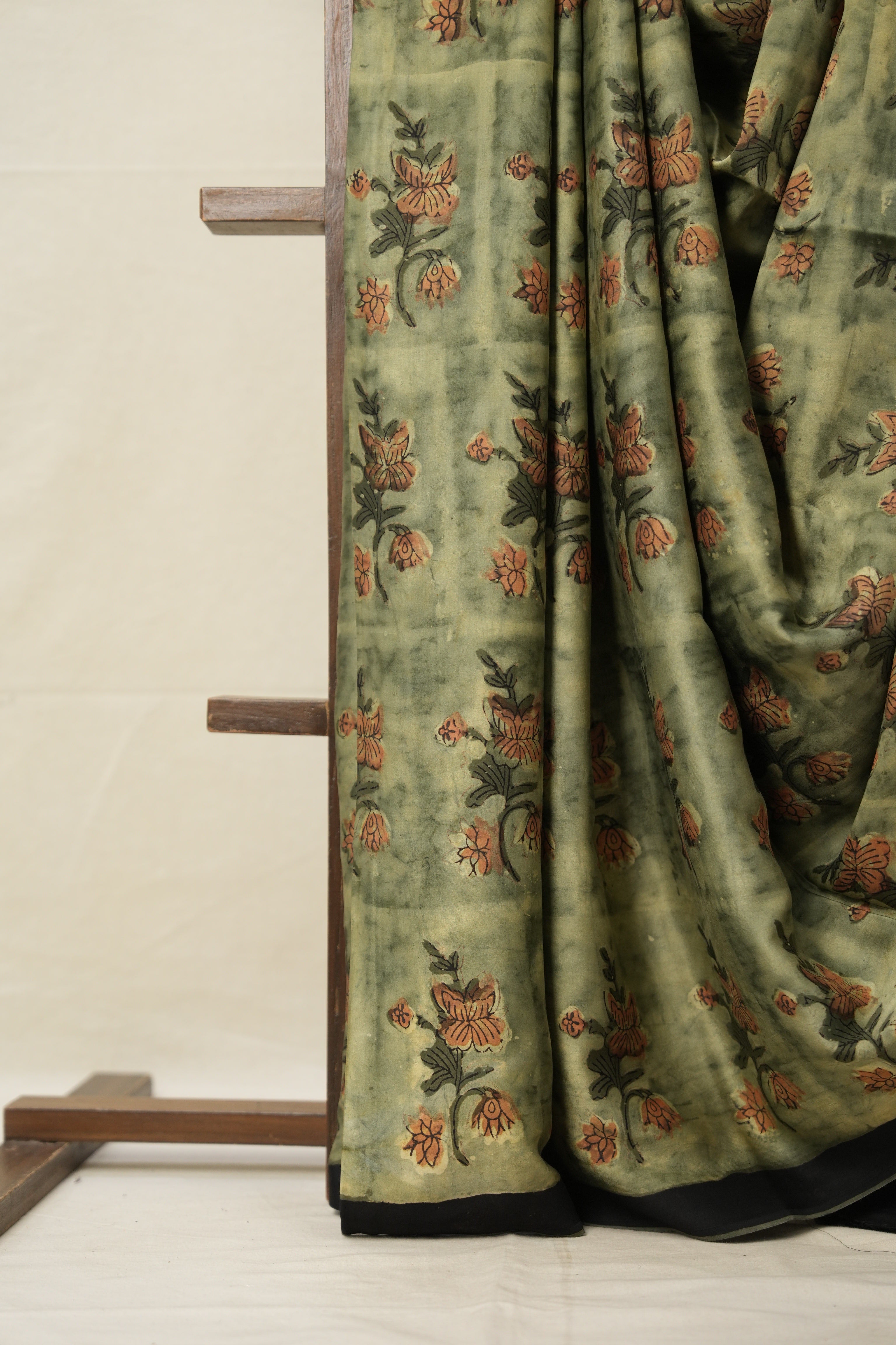 Brown Green HBP Modal Silk Saree - SRBGMSS447