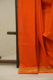 Orange Cotton Paithani Saree - SROCPS785