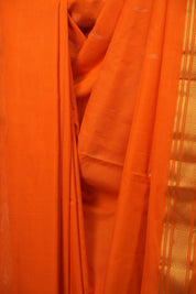Orange Cotton Paithani Saree - SROCPS785
