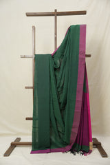 Green Bengal Cotton Saree - SRGBCS147