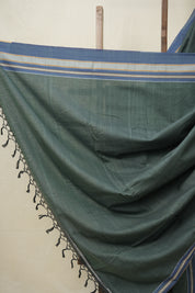 Teal Cotton Ilkal Saree  - SRTCIS665