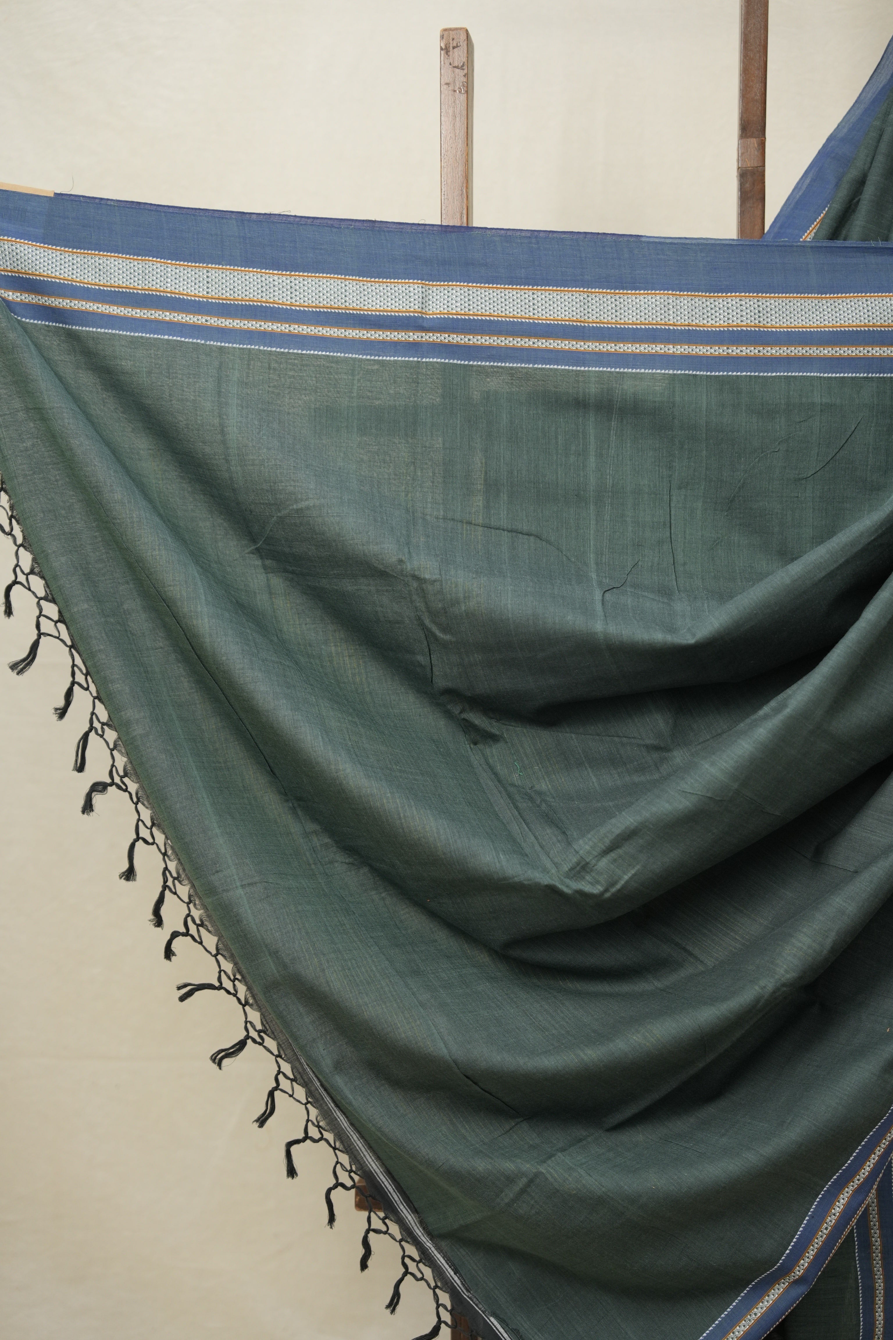 Teal Cotton Ilkal Saree  - SRTCIS665