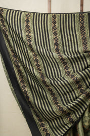 Brown Green HBP Modal Silk Saree - SRBGMSS447