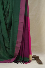 Green Bengal Cotton Saree - SRGBCS147