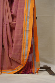 Peach Cotton Ilkal Saree  - SRPCIS704