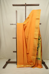 Yellow Cotton Paithani Saree - SRYCPS786