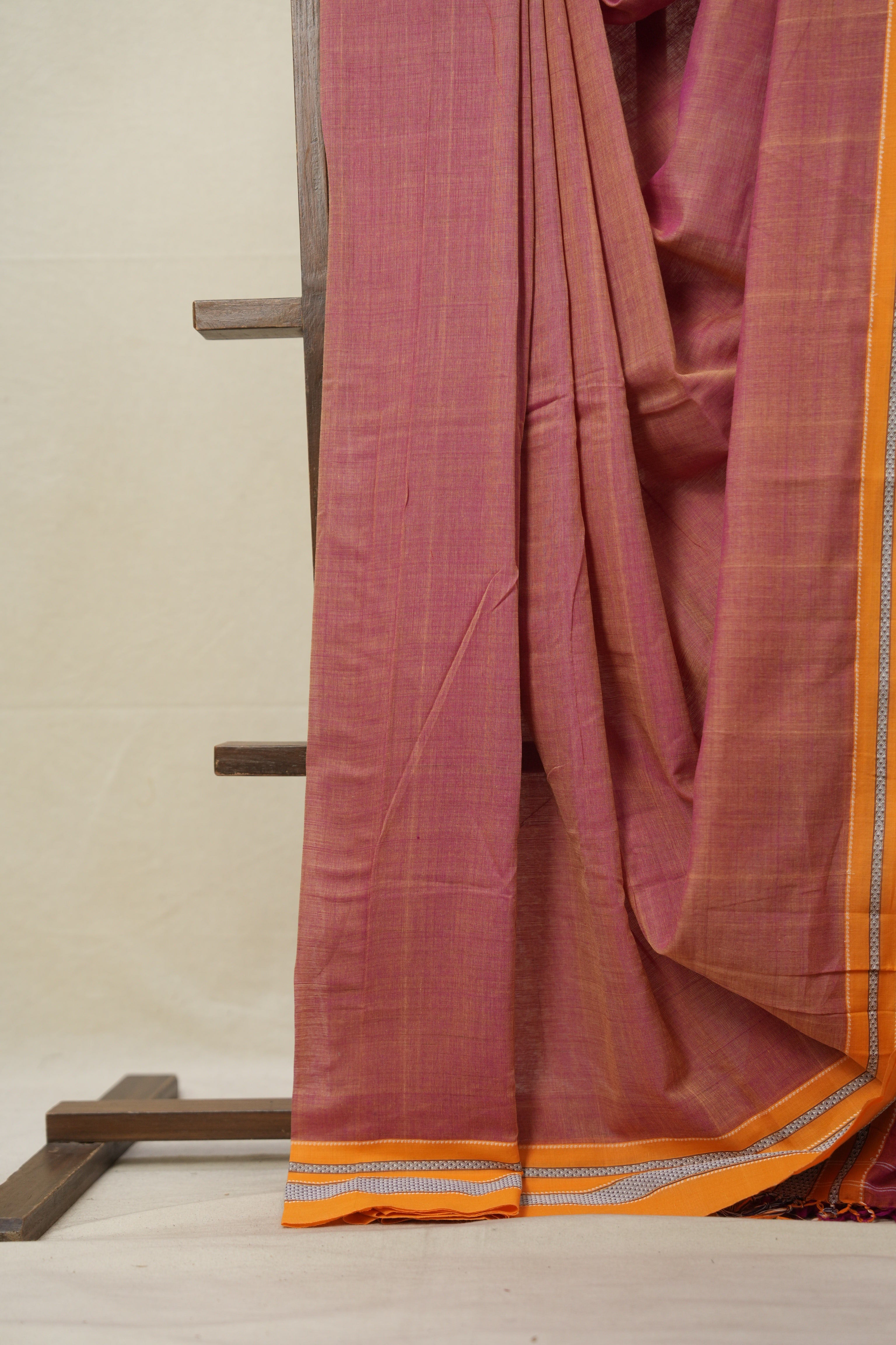Peach Cotton Ilkal Saree  - SRPCIS704