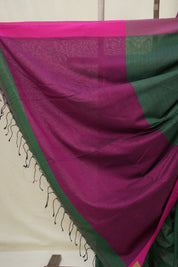 Green Bengal Cotton Saree - SRGBCS147
