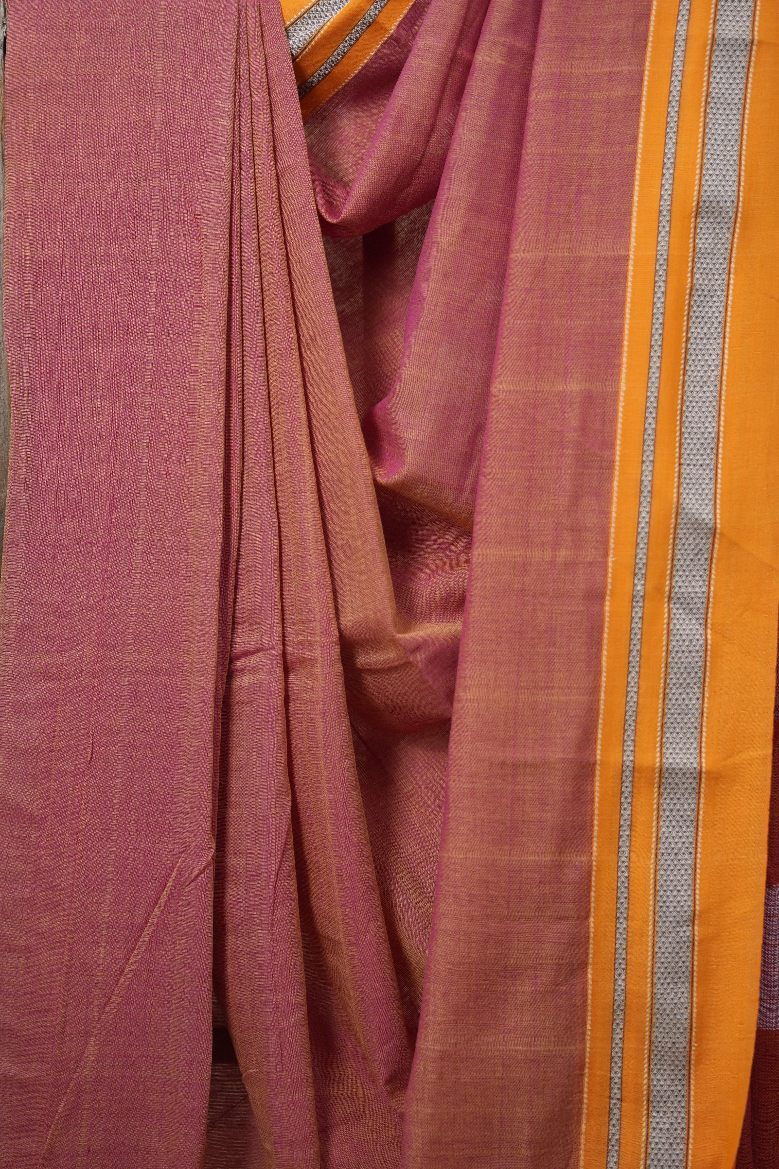 Peach Cotton Ilkal Saree  - SRPCIS704
