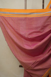 Peach Cotton Ilkal Saree  - SRPCIS704
