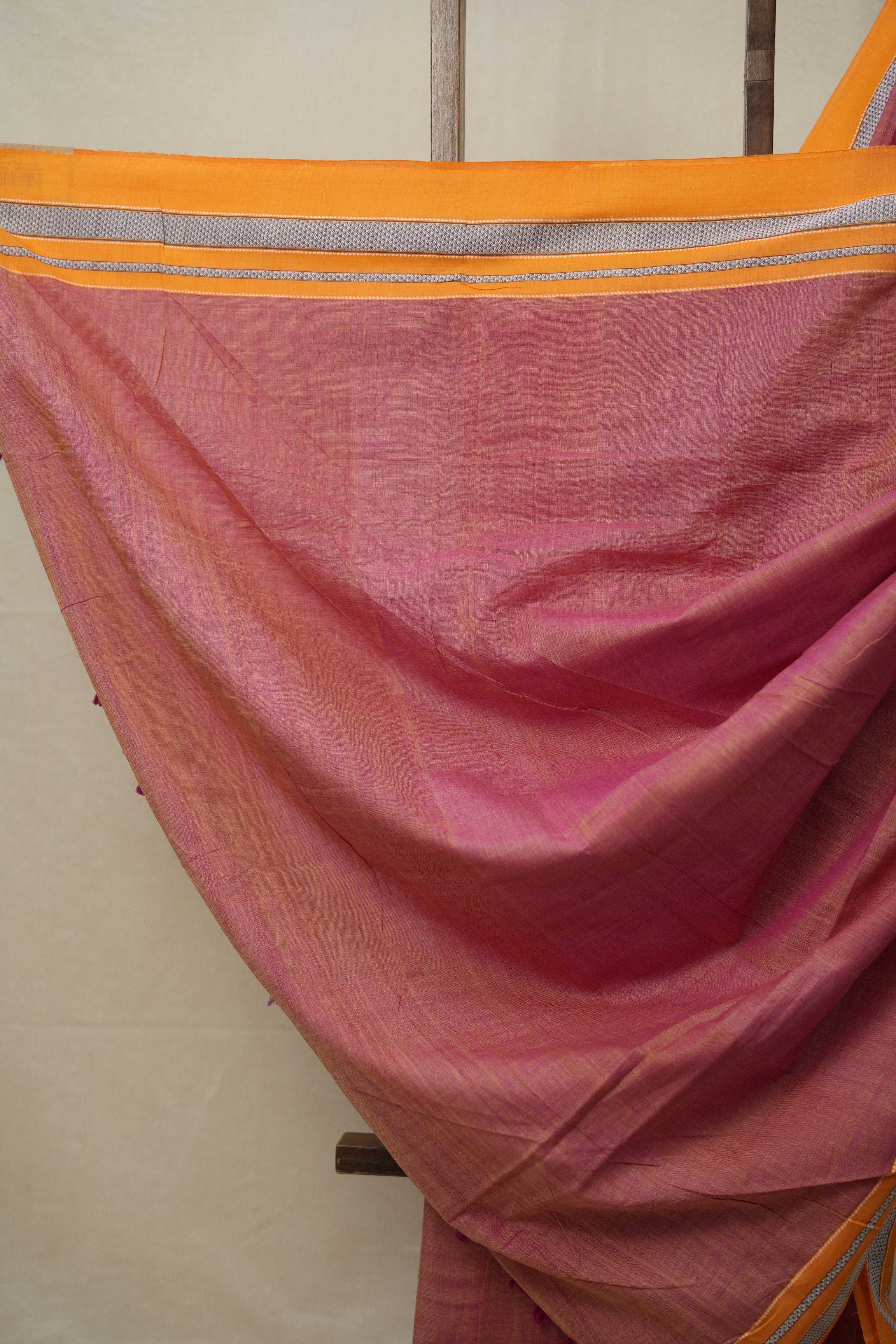 Peach Cotton Ilkal Saree  - SRPCIS704