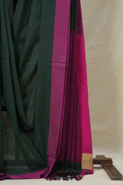 Green Bengal Cotton Saree - SRGBCS148