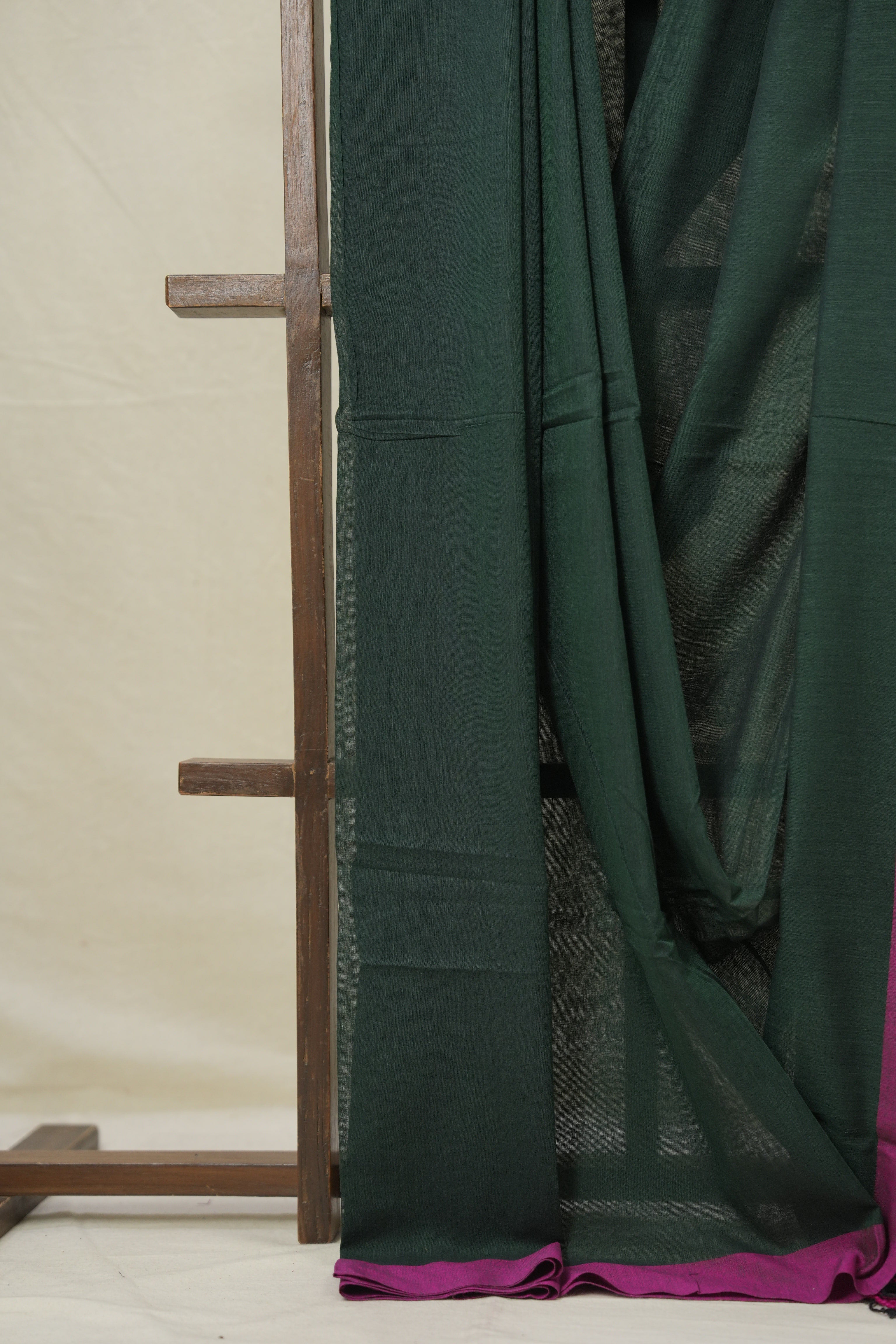Green Bengal Cotton Saree - SRGBCS148