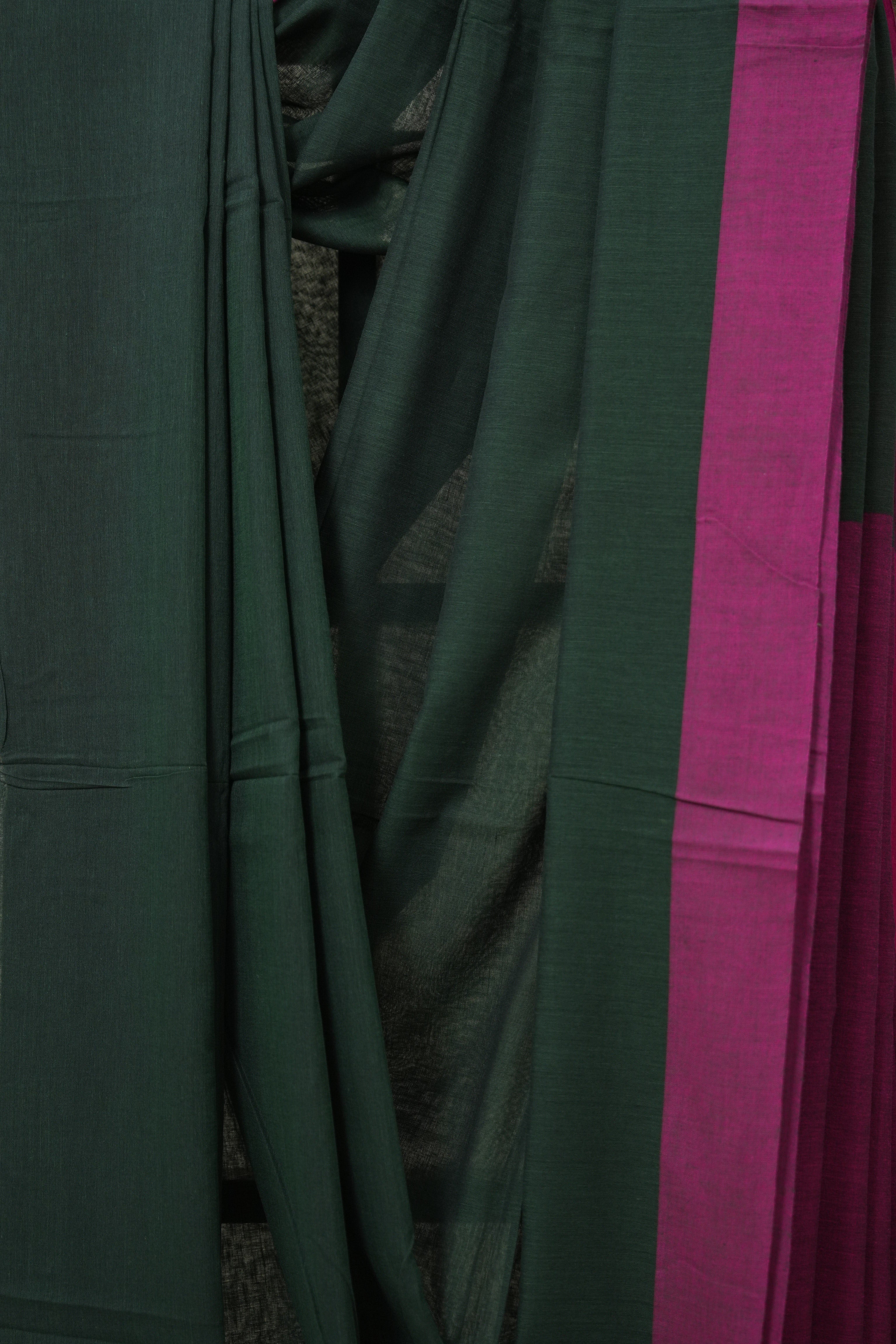 Green Bengal Cotton Saree - SRGBCS148
