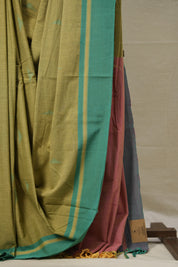 Moss Green  Cotton Ilkal Saree  - SRMGCIS703