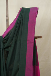 Green Bengal Cotton Saree - SRGBCS148
