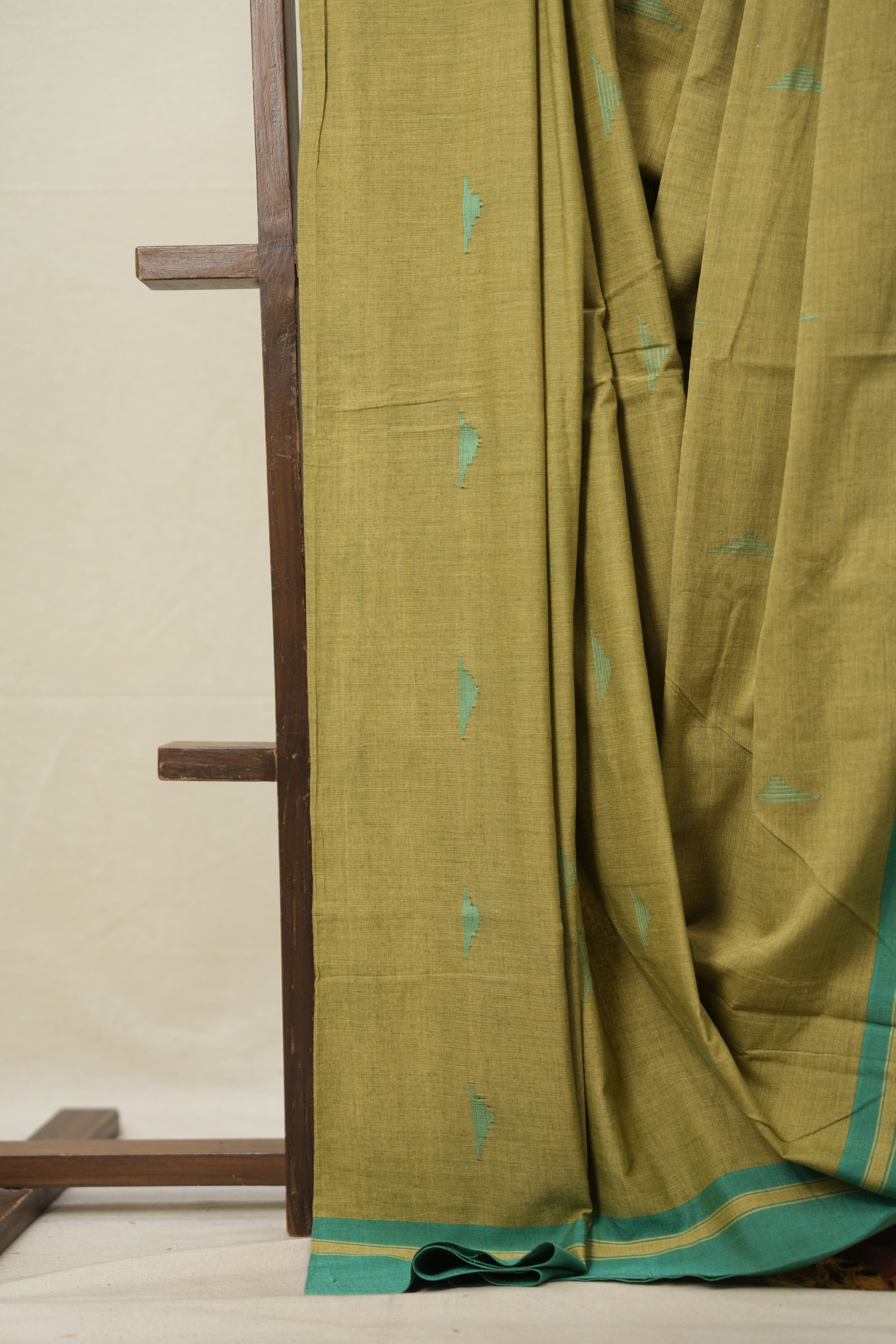 Moss Green  Cotton Ilkal Saree  - SRMGCIS703