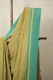 Moss Green  Cotton Ilkal Saree  - SRMGCIS703