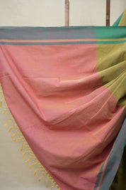 Moss Green  Cotton Ilkal Saree  - SRMGCIS703