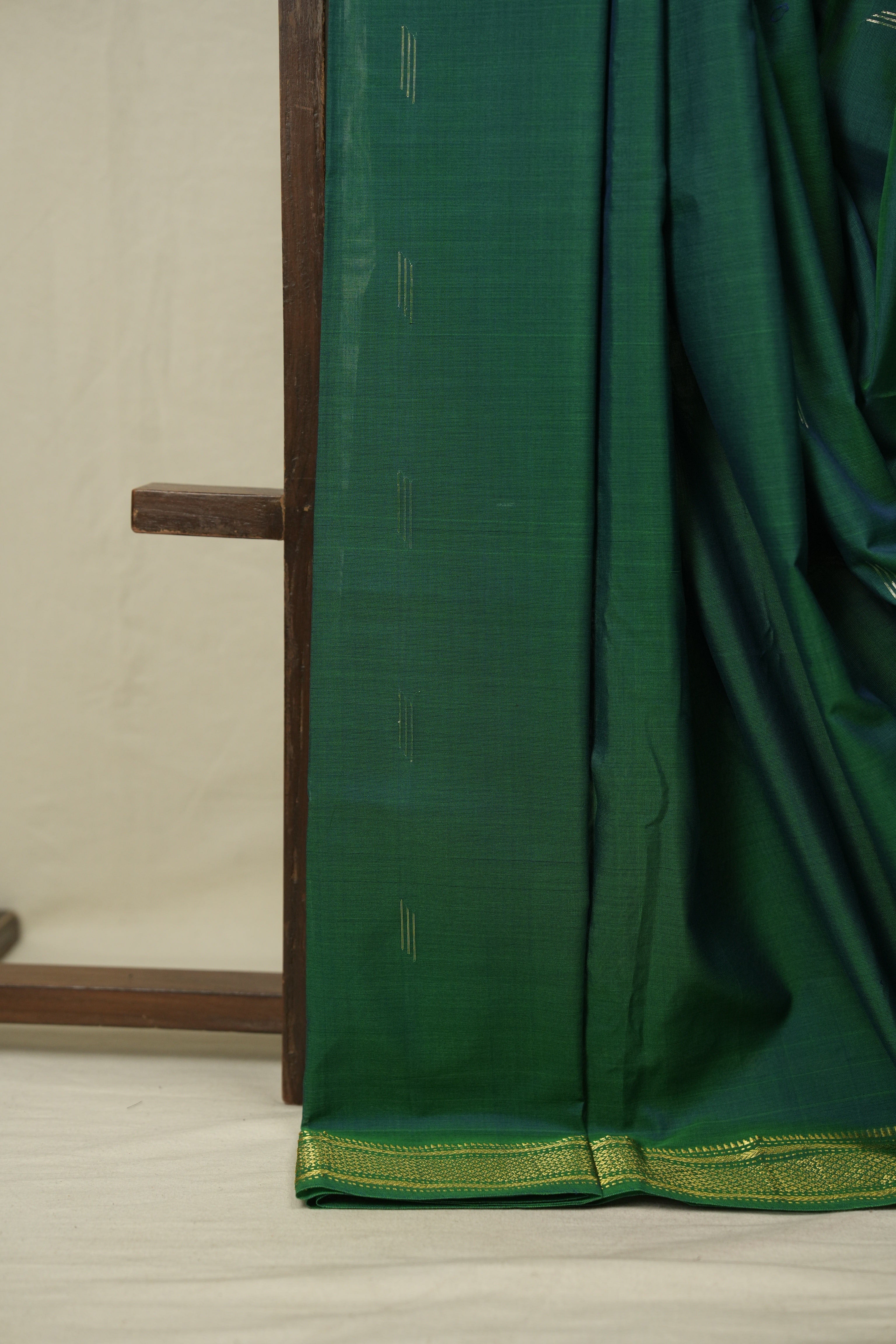 Peacock Green Cotton Paithani Saree - SRPGCPS790