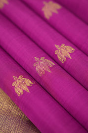 Rani Pink Kanjivaram Silk Sarees - Saavari - SSRPKSS85