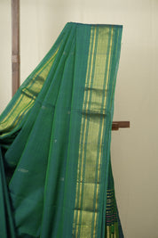 Peacock Green Cotton Paithani Saree - SRPGCPS790