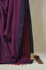 Purple Bengal Cotton Saree - SRMBCS145