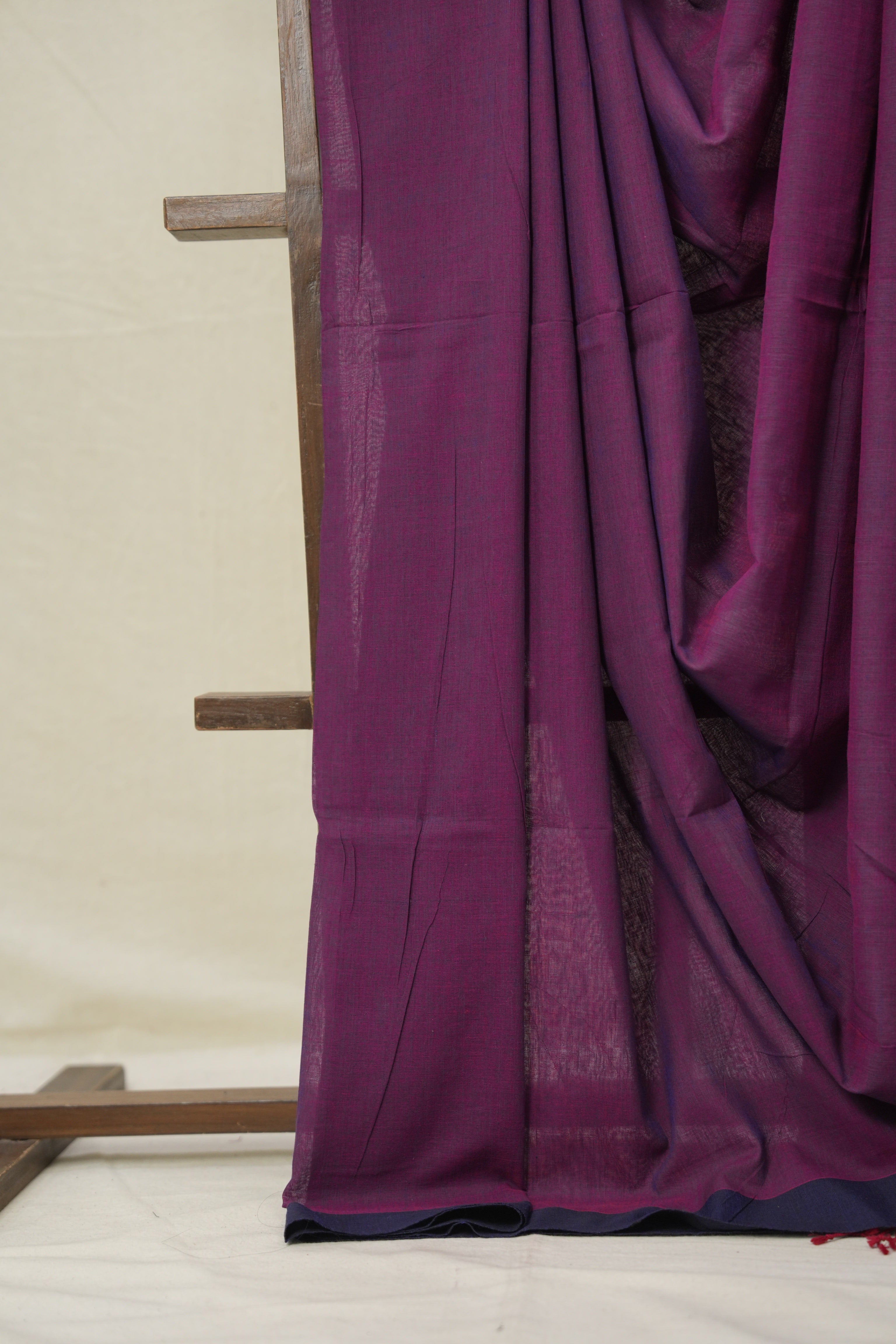 Purple Bengal Cotton Saree - SRMBCS145