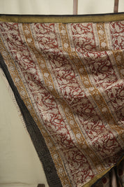 Cream HBP Cotton Silk Saree With Maheshwari Border - SRCCSS1831