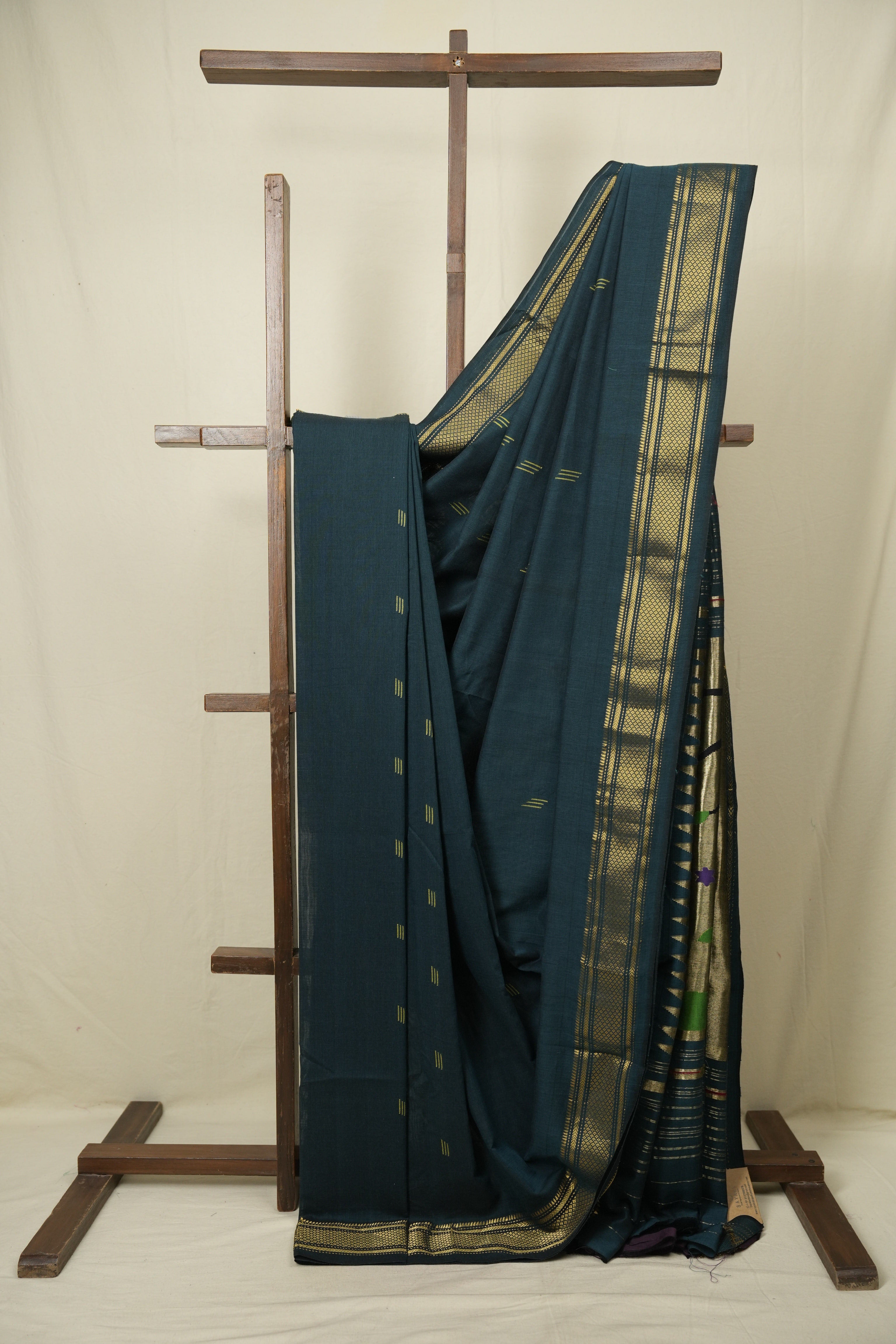 Peacock Cotton Paithani Saree - SRPCPS801