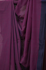 Purple Bengal Cotton Saree - SRMBCS145