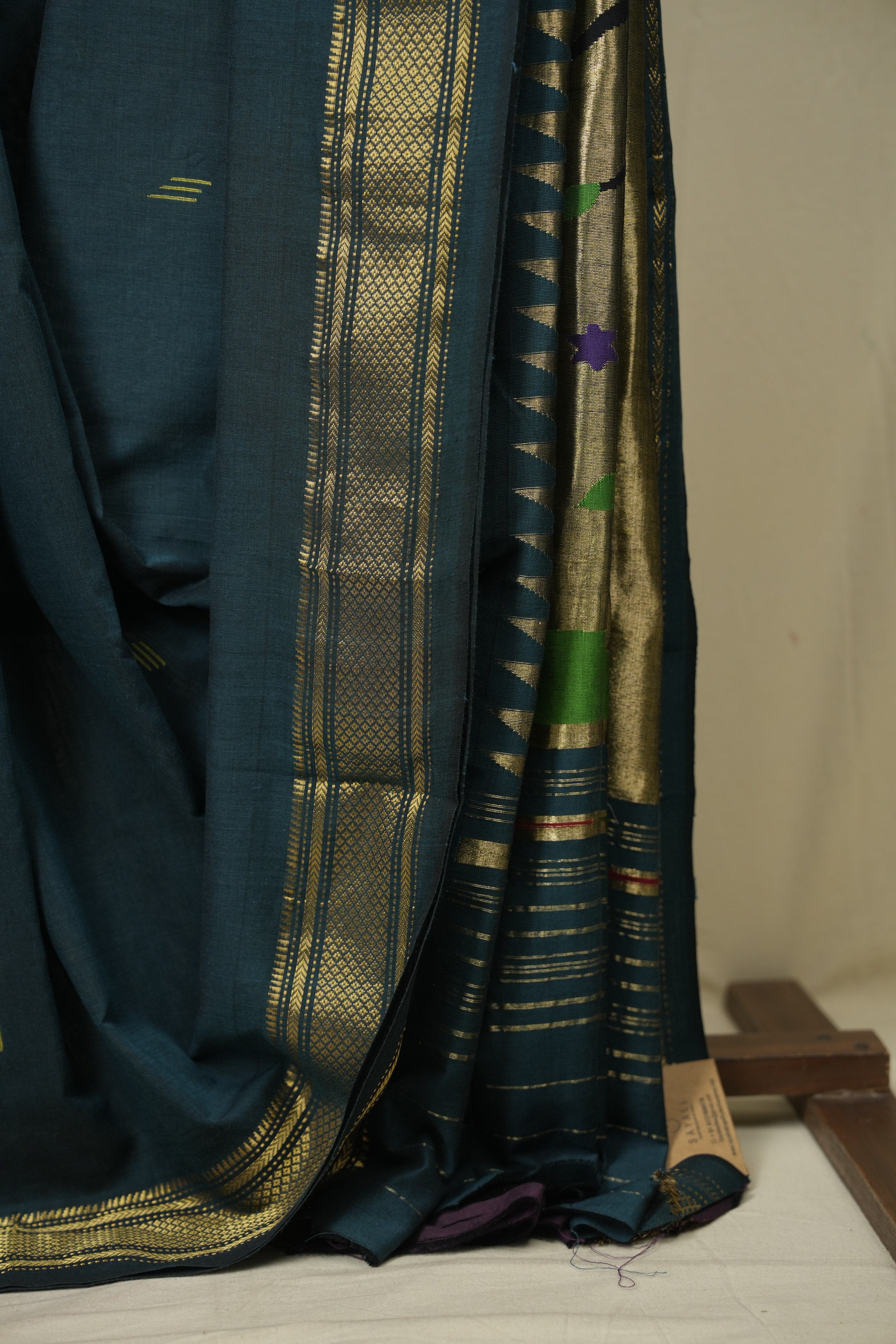 Peacock Cotton Paithani Saree - SRPCPS801
