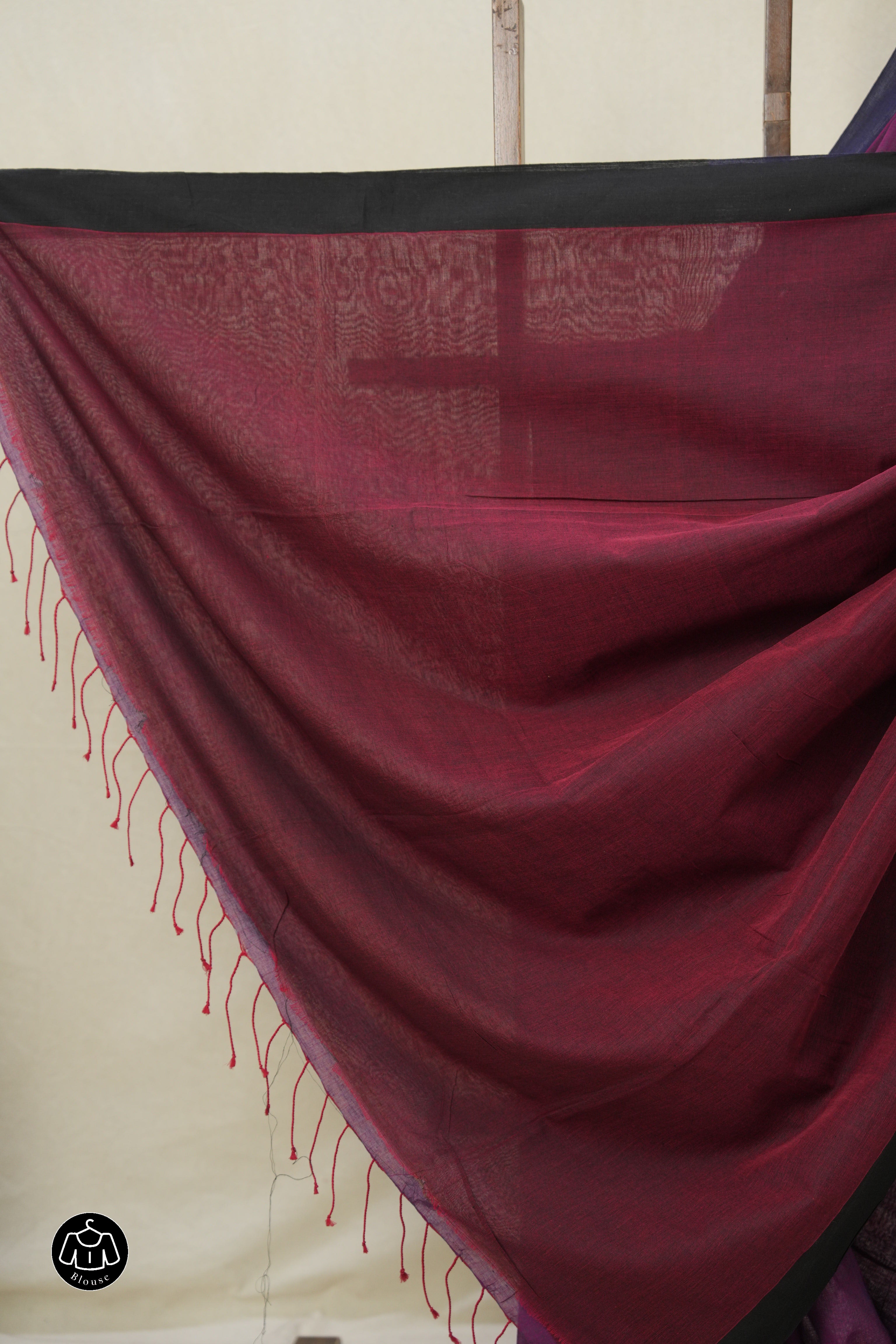Purple Bengal Cotton Saree - SRMBCS145