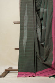 Dark Green Cotton Ilkal Saree  - SRDGCIS652