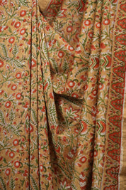 Brown HBP Cotton Silk Saree With Maheshwari Border - SRBCSS1826