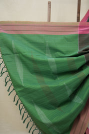 Dark Green Cotton Ilkal Saree  - SRDGCIS652
