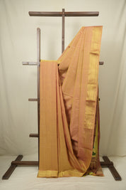 Two Tone Peach Cotton Paithani Saree - SRTTPCPS802