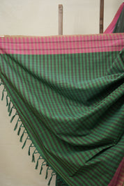Dark Green Cotton Ilkal Saree  - SRDGCIS652