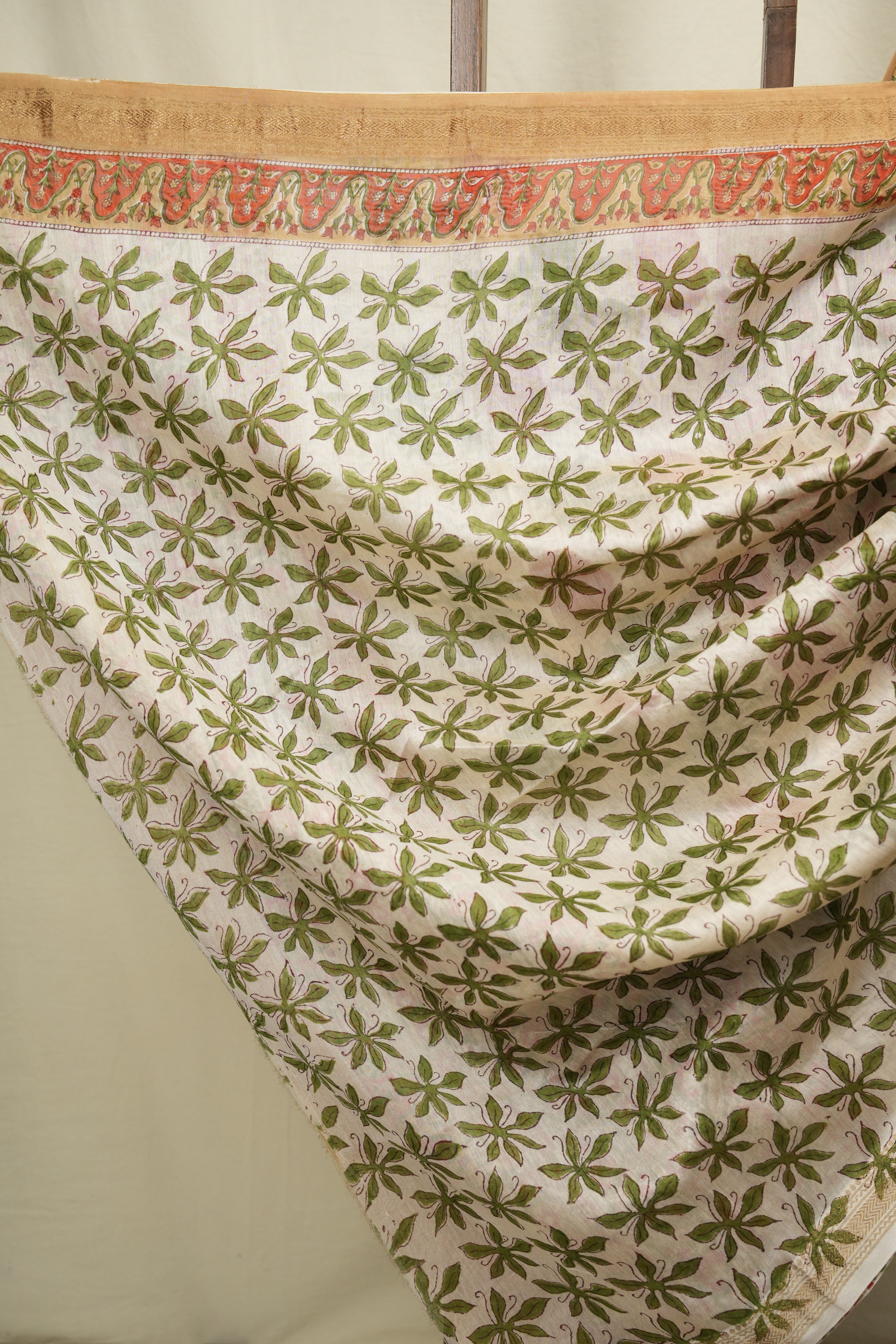 Brown HBP Cotton Silk Saree With Maheshwari Border - SRBCSS1826