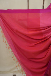 Magenta Pink Bengal Cotton Saree - SRMPBCS140