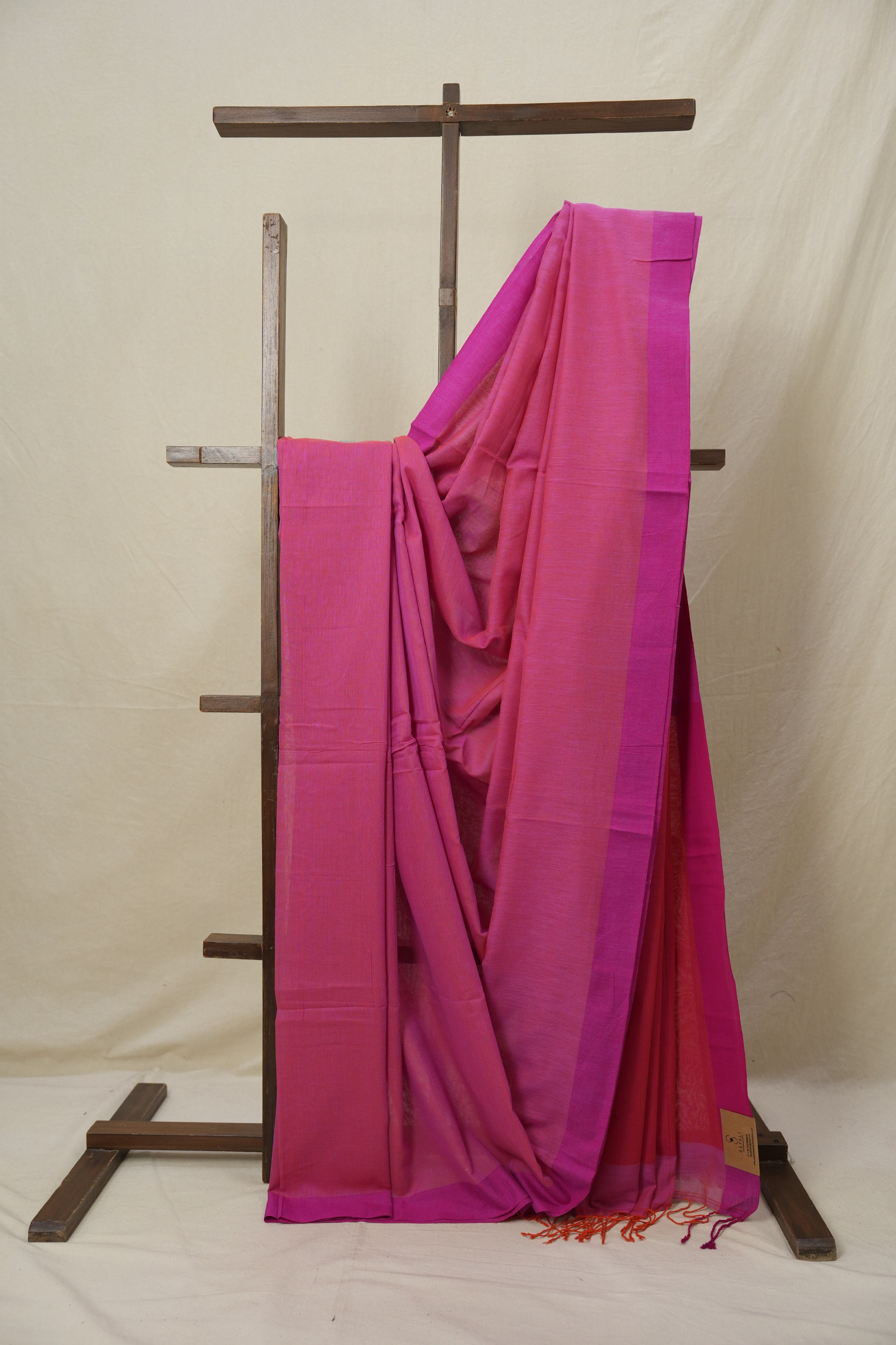 Pink Bengal Cotton Saree - SRPBCS151